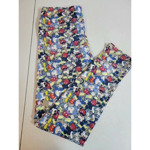 LuLaRoe Disney TC Leggings w/ vintage Mickey Mouse unicorn - Picture 1 of 8